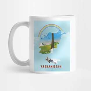 Afghanistan map travel poster Mug